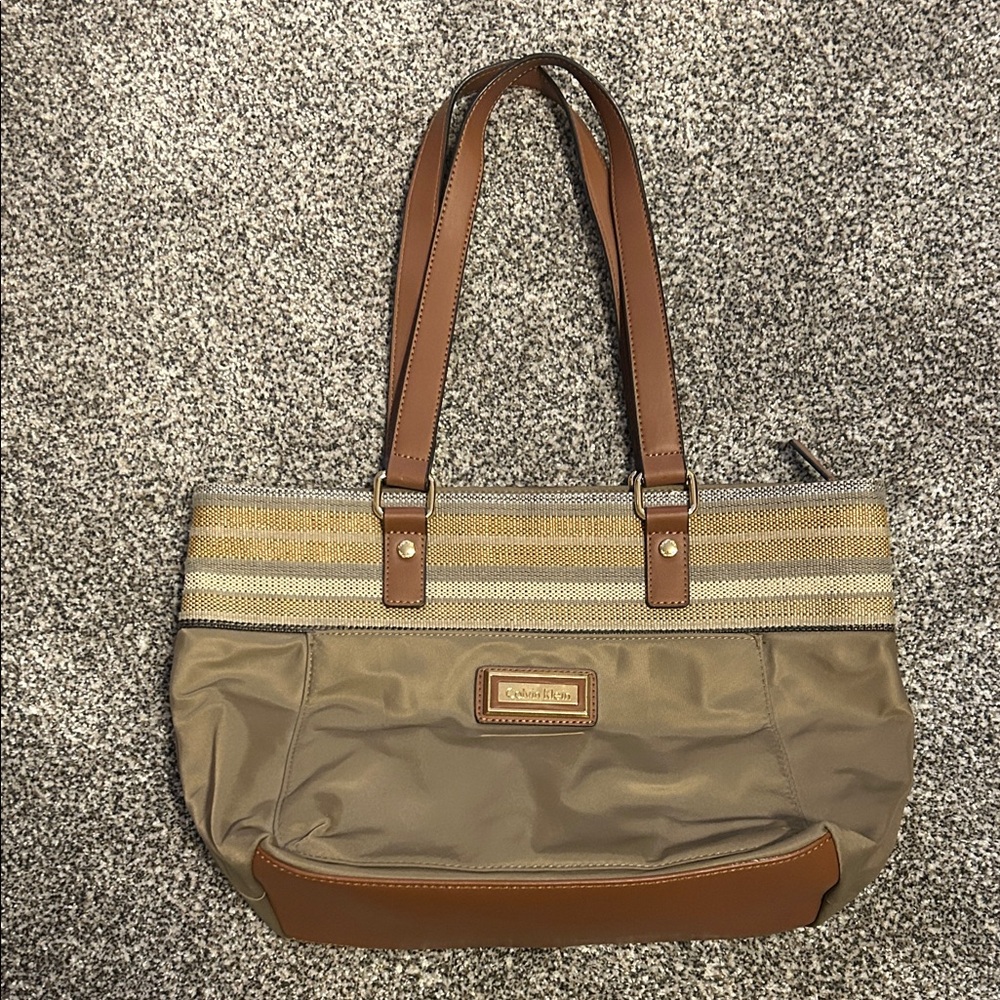 Calvin Klein Brown Nylon purse